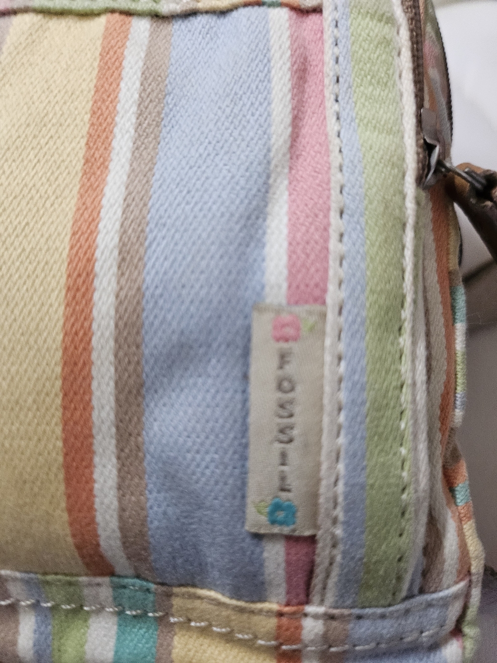 Fossil Multicolor Pastel Stripe Crossbody Bag - Picture 11 of 11